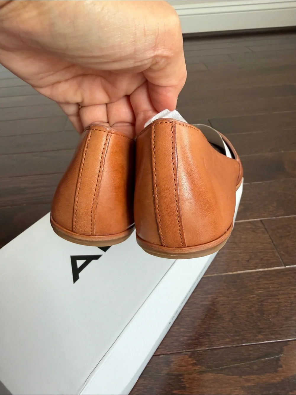 ALDO Blanchette Cognac Pointed Slip-On Flats size 7.5